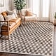 preview thumbnail 34 of 40, Contemporary Checkered Area Rug Beige - 5' x 7'
