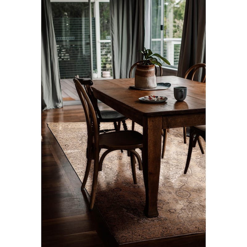 ECARPETGALLERY Hand-knotted Antalya Vintage Khaki Wool Rug - 9'0 x 11'8