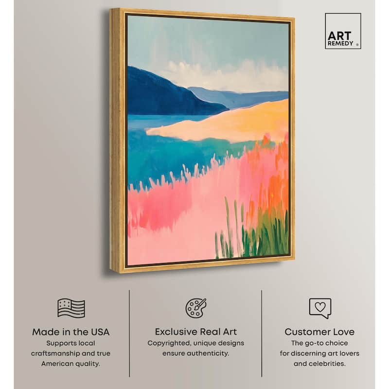Meadow Meets the Sea Canvas by Art Remedy