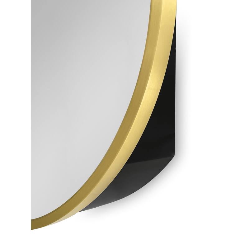 Metal Framed Wall-Mount Bathroom Medicine Cabinet with Mirror, Large Storage Space, Black Iron Powder Material