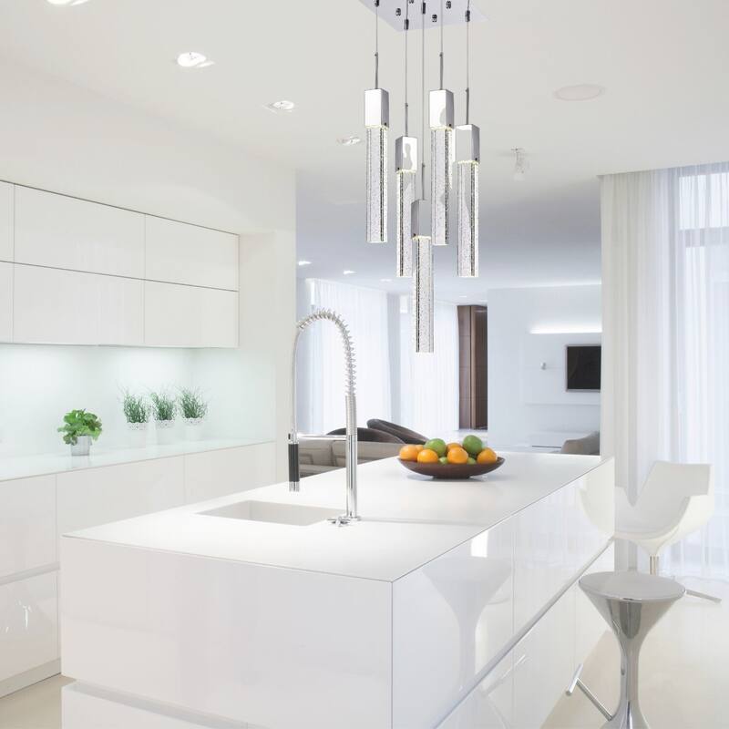Rectangular Crystal Chandelier // XL 5 Light - N/A