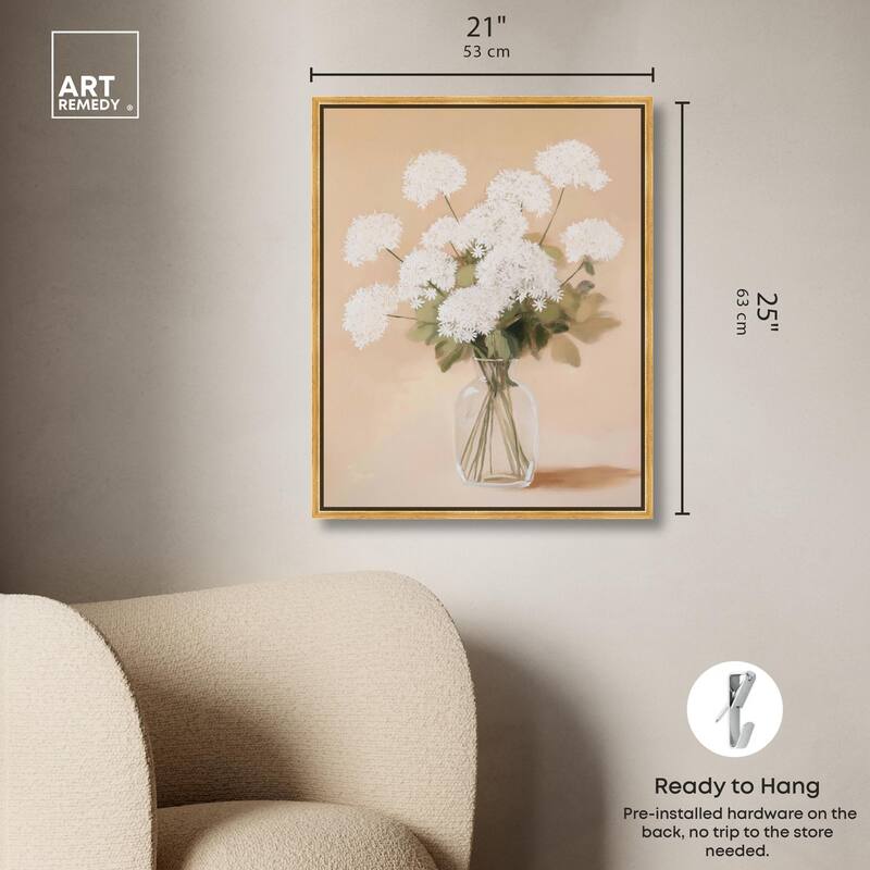 Lace in a Vase I Canvas by Art Remedy