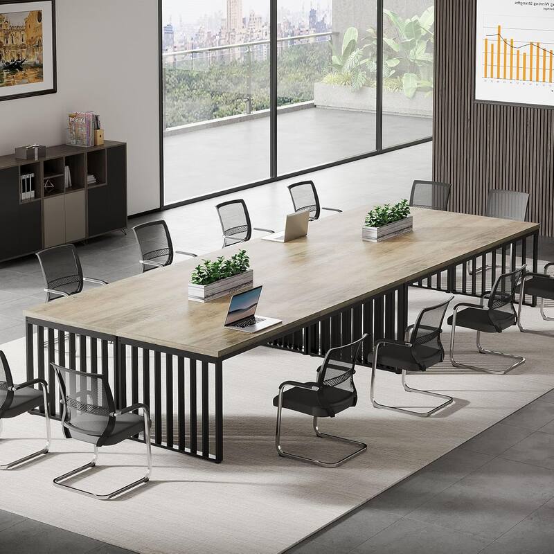 78" Rectangle Conference Table, Long Meeting Table for Seminar, Business, Negotiation
