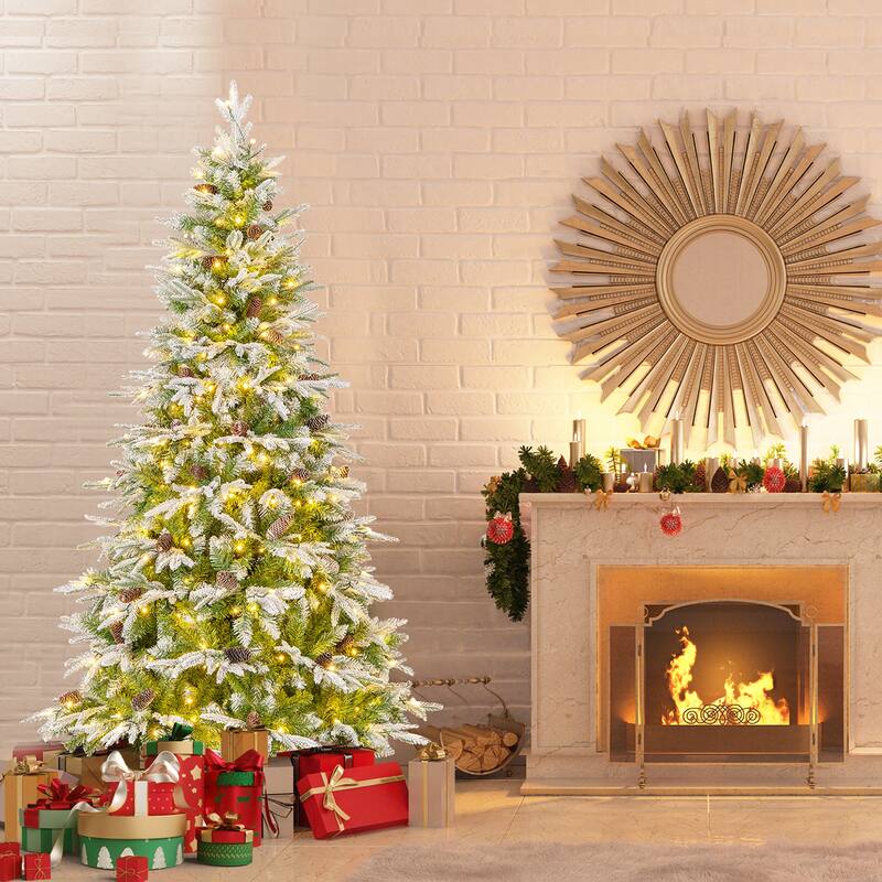 Gymax 6/7.5/9 ft Artificial Christmas Tree w/ 765/1135/1871 Branch - See Details - 6 Foot