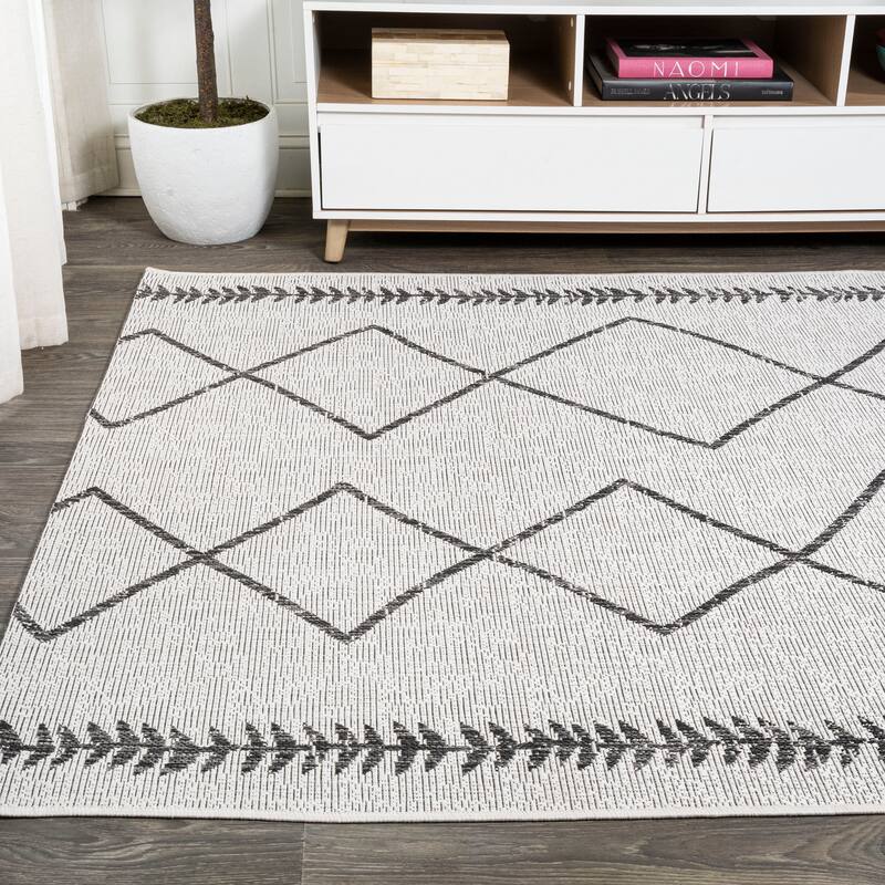 JONATHAN Y Kafel Tribal Diamond Trellis Indoor/Outdoor Area Rug