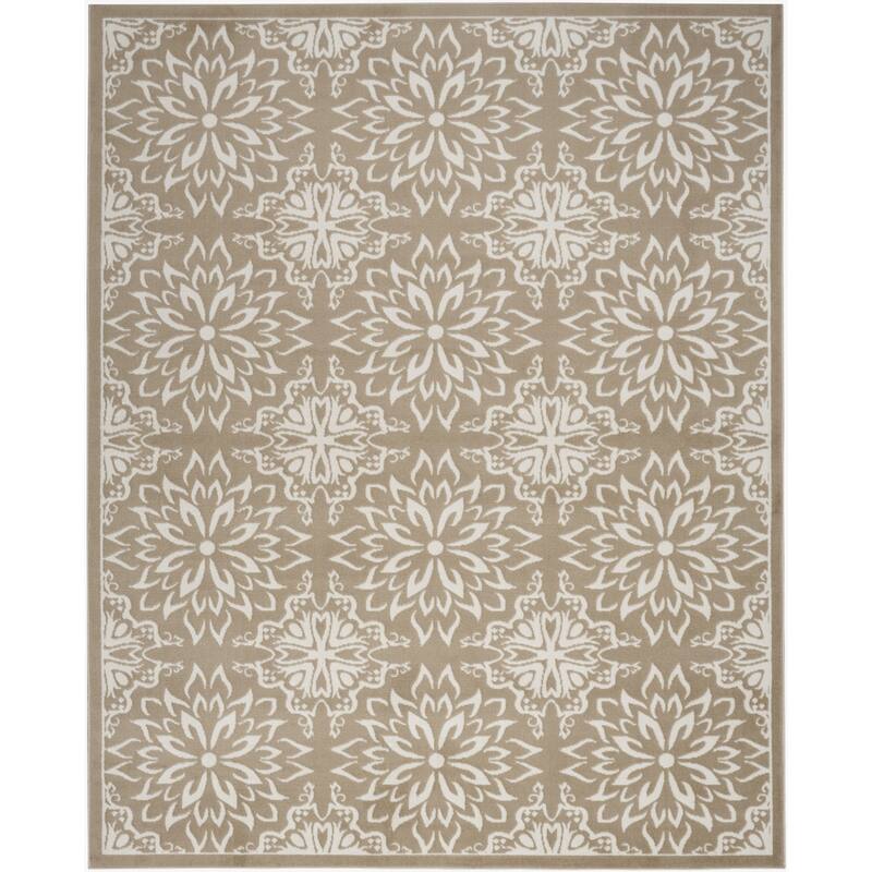 Power Loomed Floral Traditional Non Skid Stain Resistant Area Rug - 118' X '94' X '0.5