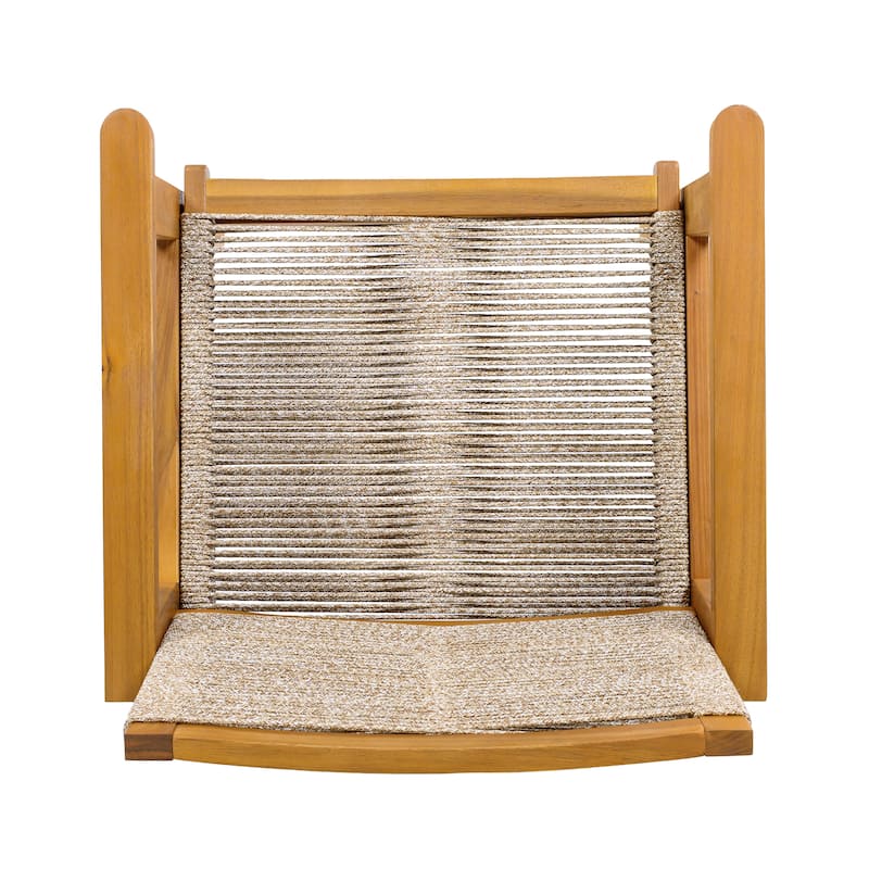 Mcgill Outdoor Acacia Wood Dining Chair with Rope Seating (Set of 2) by Christopher Knight Home - 24.75" W x 26.50" D x 34.75" H