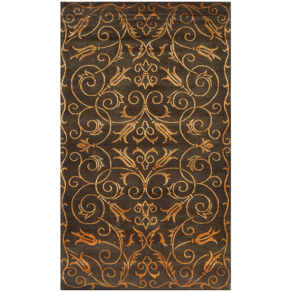 SAFAVIEH Couture Hand-knotted Tibetan Dalgiza Modern Wool Rug