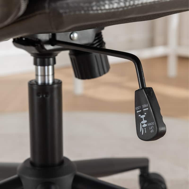 Roundhill Bizerte Adjustable Swivel Criss Cross Chair, Wide Seat Office Chair Vanity Chair