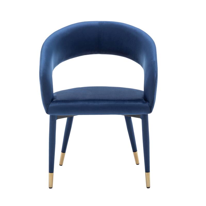Porthos Home Xan Velvet Upholstered Dining Chair with Velvet Covered Iron Legs