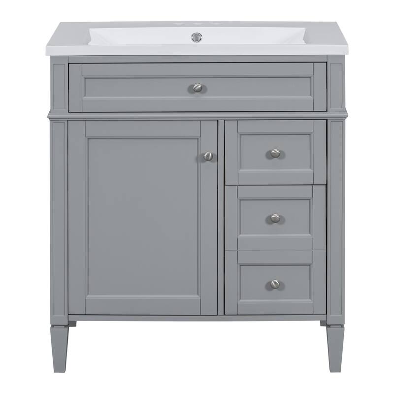 30"Wall Mounted Bathroom Vanity with Resin Sink