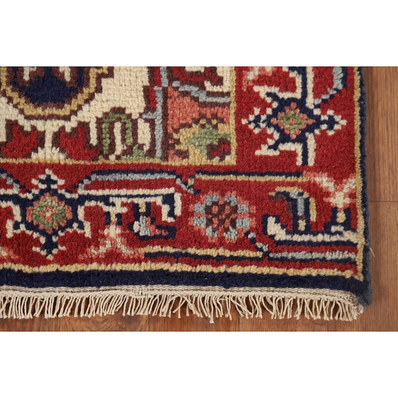 Navy Blue Heriz Serapi Indian Accent Rug Handmade Foyer Wool Carpet - 2'0" x 3'0"