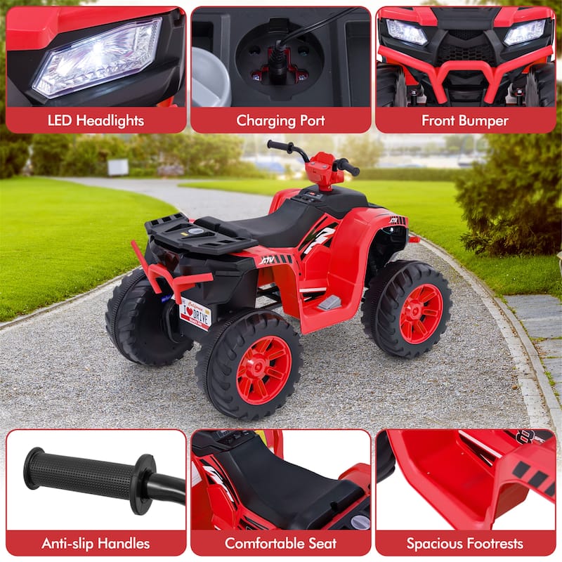 Gymax Kids Ride-On ATV 24V Battery Powered Electric Vehicle w/