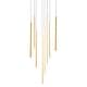 preview thumbnail 53 of 61, 8/12/18-Light Dimmable Integrated LED Chandelier Linear Kitchen Island Light