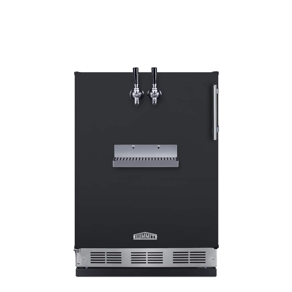 Summit SBCFRTPLHD 24" Wide 5.3 Cu. Ft. Built-In Double Tap Kegerator