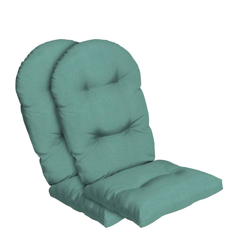 ARDEN Oceantex Outdoor Plush Modern Tufted Adirondack Cushion, 2 Pack, 20 x 18 - Seafoam Green