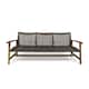Hampton Outdoor Wood and Wicker Sofa by Christopher Knight Home - mix mocha, natural stained finish