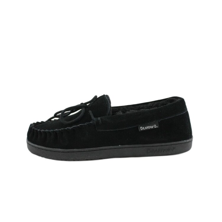 BearPaw Men’s Wayden Slip On Suede Slippers All Black Men’s Size 8 Bearpaw Men main image 4