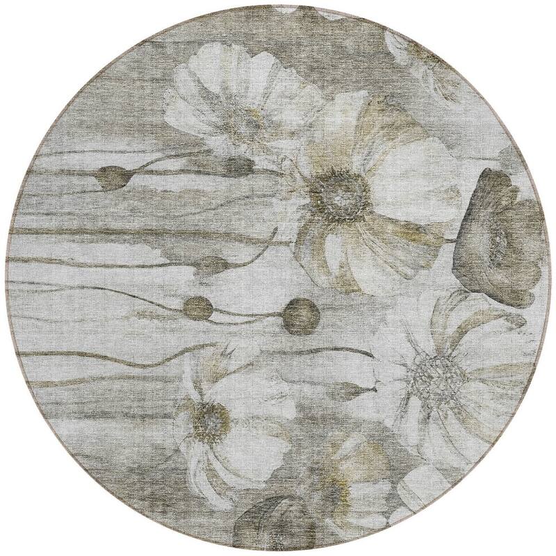 HomeRoots Floral Transitional Rectangle Outdoor Rug