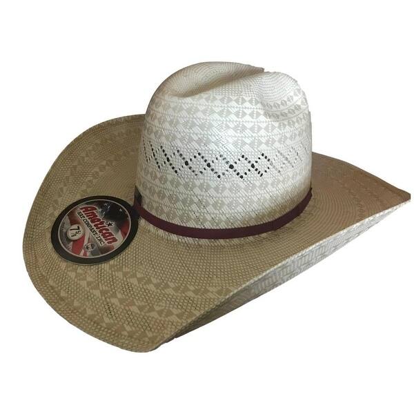 Shop American Cowboy Hat Mens Straw Minnick 7 5 8 Natural Overstock 23023982