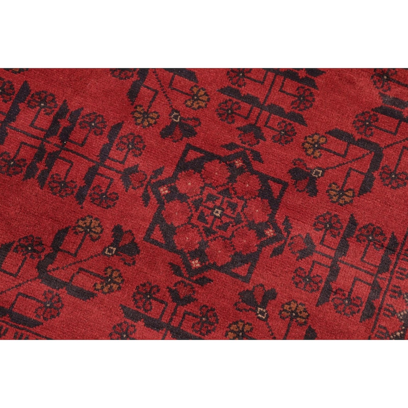 Rustic Biljik Khal Mohammadi Alexa Red/Navy Rug - 4'10'' x 6'4''