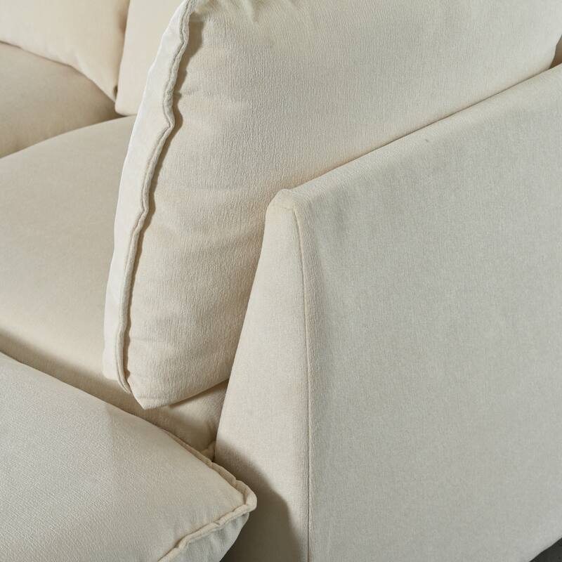 Modern Large U-Shape Sectional Sofa, 2 Large Chaise with Removable Ottomans