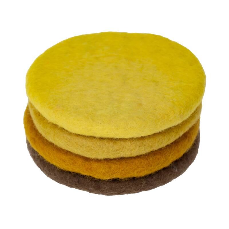 Handmade Felt Paisley Charger, Trivet & Coaster Gift Set