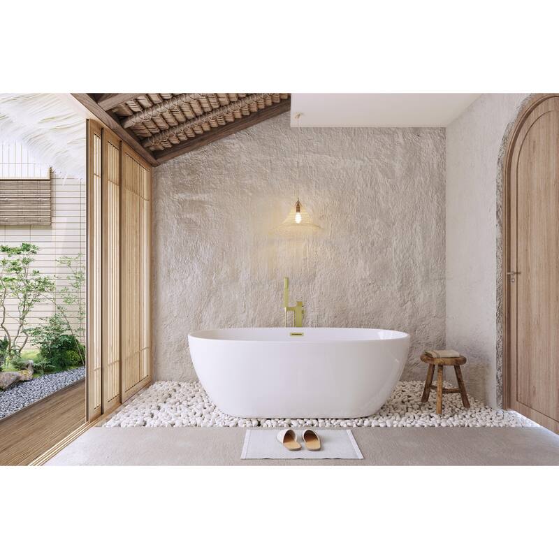 Adler Soaking Bathtub in Glossy White