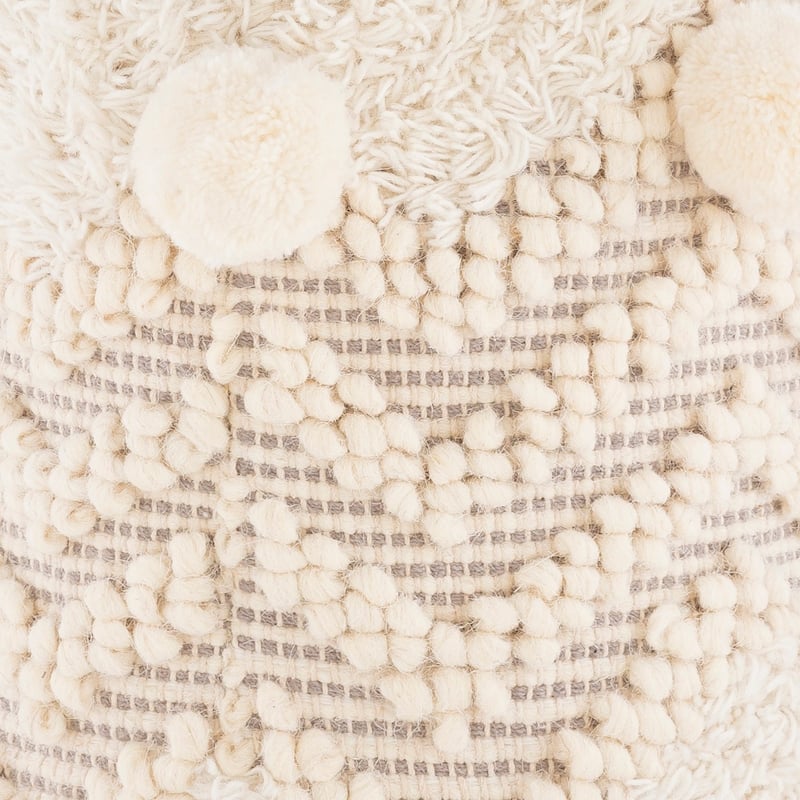 Artistic Weavers Melia Nordic Wool & Cotton Decorative Basket - 12"H x 12"W x 12"D