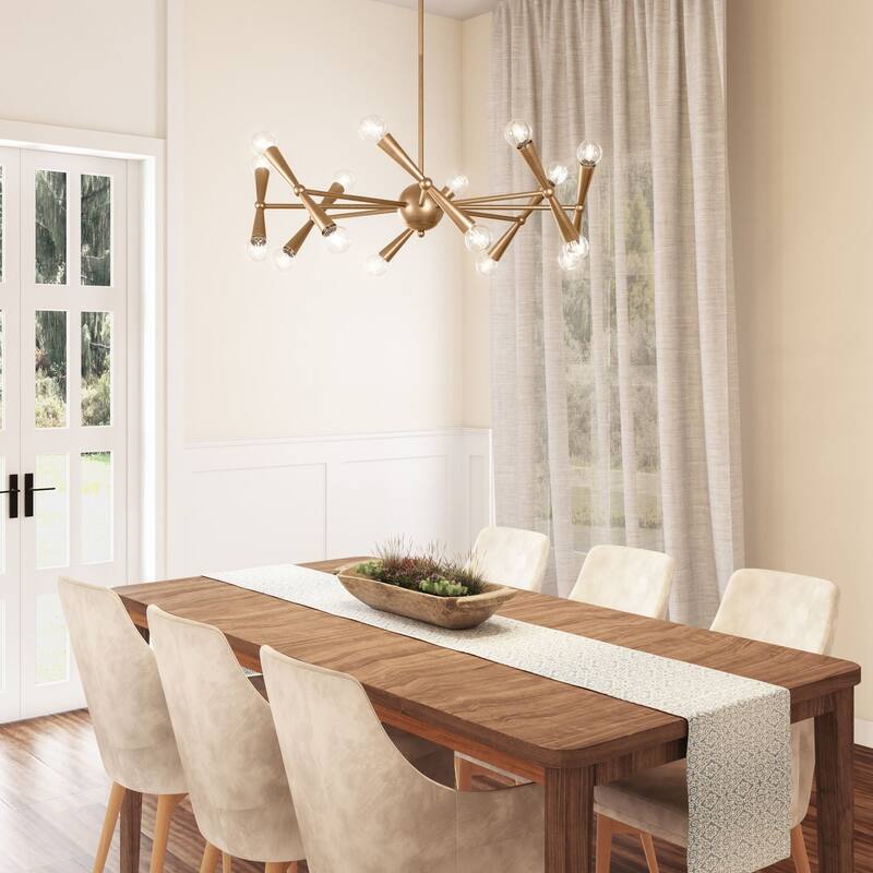 Brio Lighting Mizu Modern Gold 16 Light Chandelier