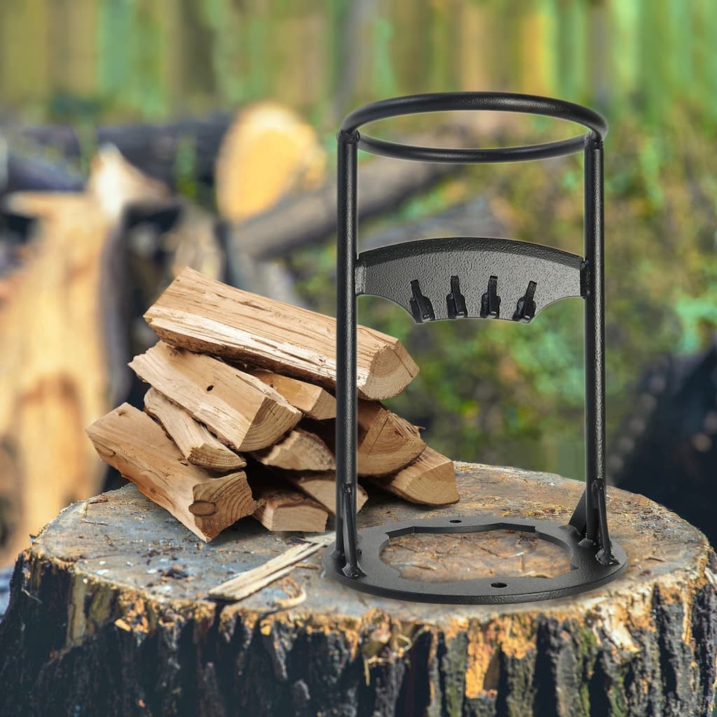 Lesly 7.55In Diameter Mouth High-Carbon Steel Black Wood Chipper - 8.66" L x 8.66" W x 12.20" H