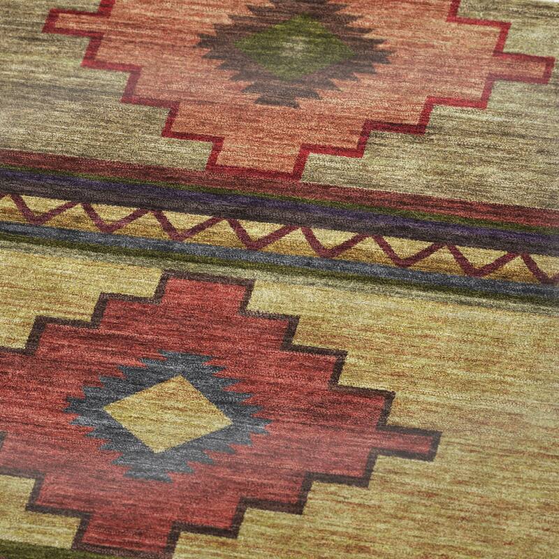 Premium Machine Washable ASB176 Boho Global Sherpa Throw Blanket