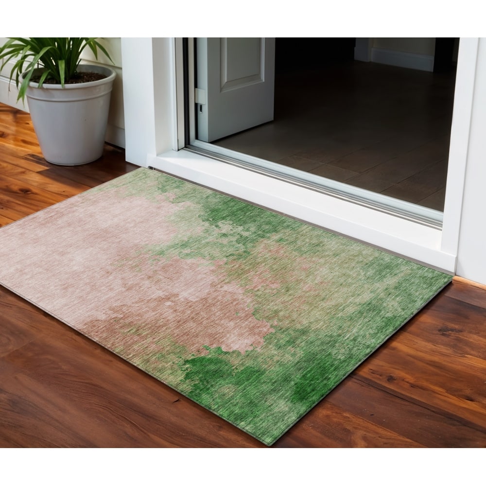 HomeRoots Abstract Transitional Rectangle Outdoor Rug