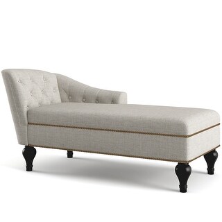 Chaise Lounge Indoor Chair Tufted Fabric Long Lounger Sleeper Lounge ...