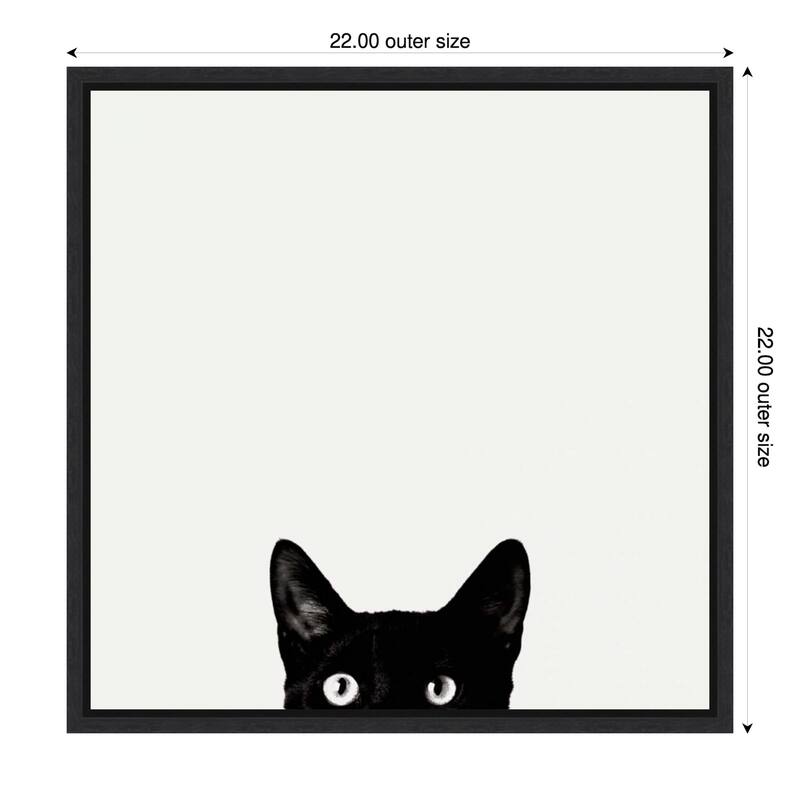 Curiosity Framed Canvas Wall Art Print - 22 x 22 in