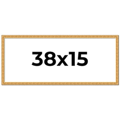38x15 Frame Gold Real Wood Picture Frame Width 1 inches | Interior