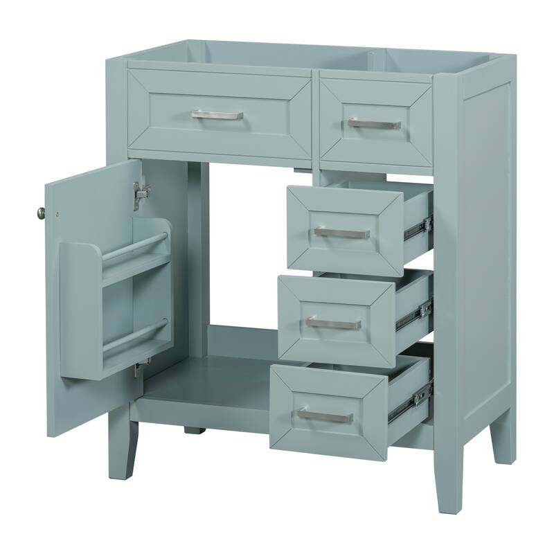 30" Bathroom Vanity without Sink, Cabinet Base Only, Bathroom Cabinet with Drawers, Solid Frame and MDF Board