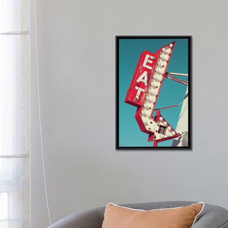 iCanvas "Retro Eat Sign" by Danita Delimont Framed