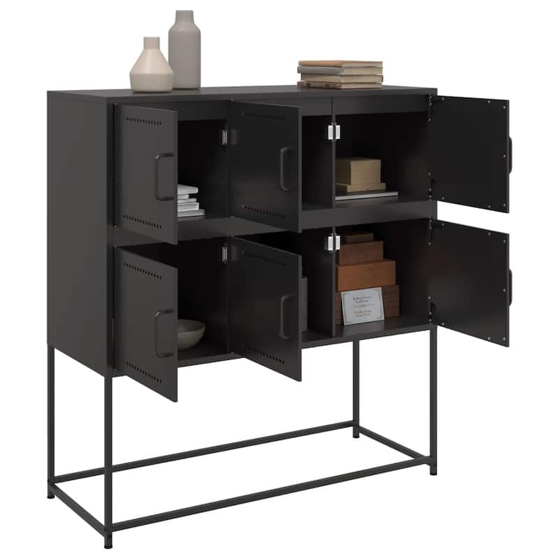 vidaXL Sideboard Storage Cupboard Living Room Furniture Cold-rolled Steel - 15.4 x 39.6 x 42.1