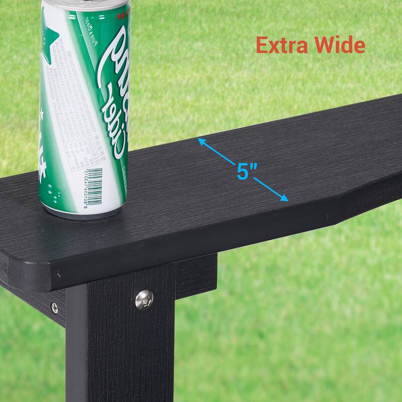 BONOSUKI Patio Adirondack Chair with Cupholder,Weather Resin-Set of 2