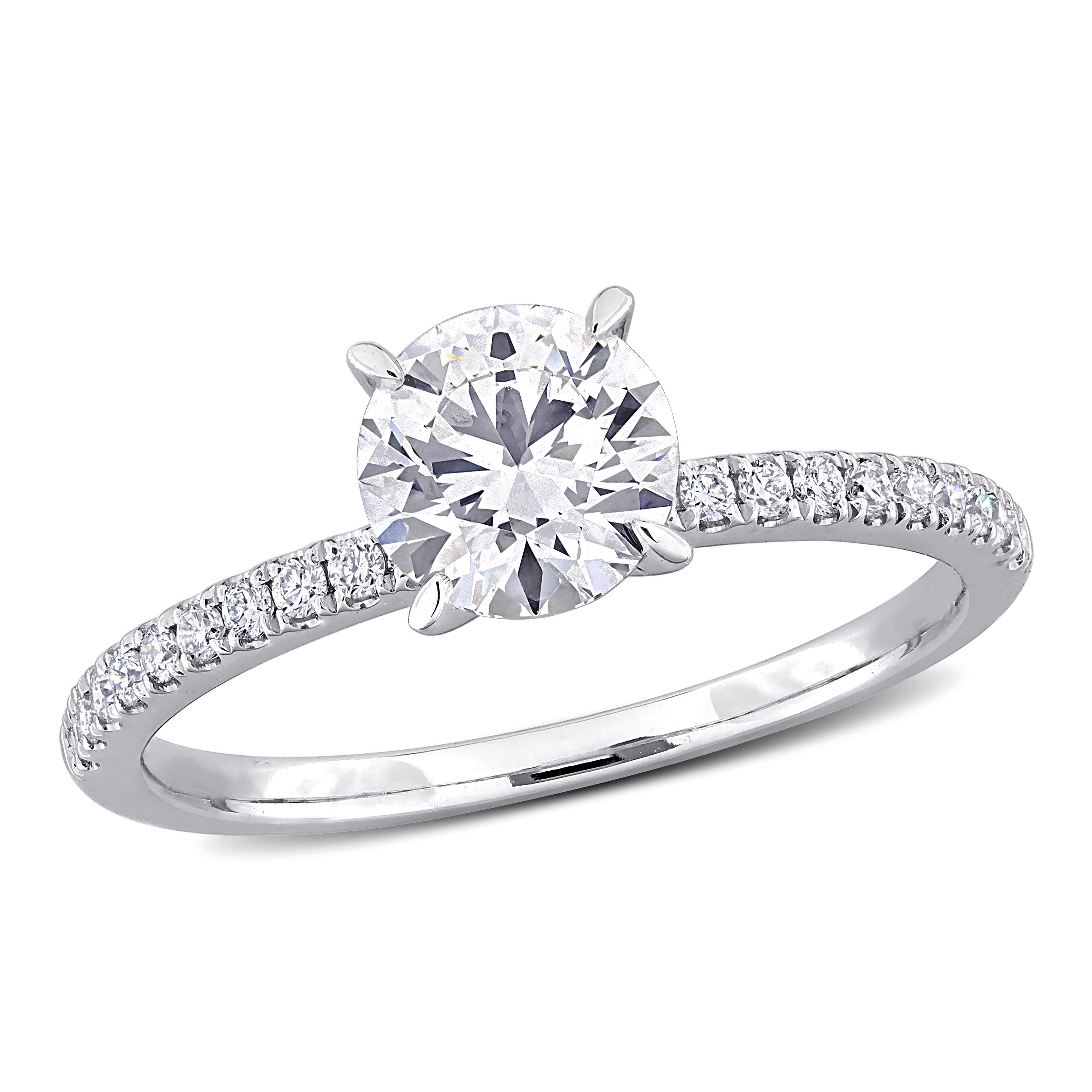 Miadora 1 1/6ct TDW Lab-Grown Diamond Solitaire Ring 14k White Gold