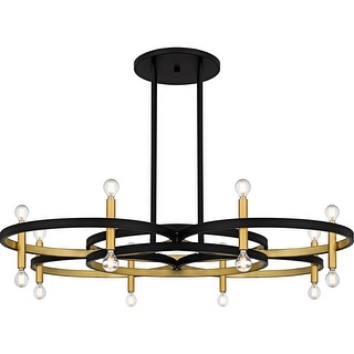 Winsland 8-Light Matte Black Chandelier