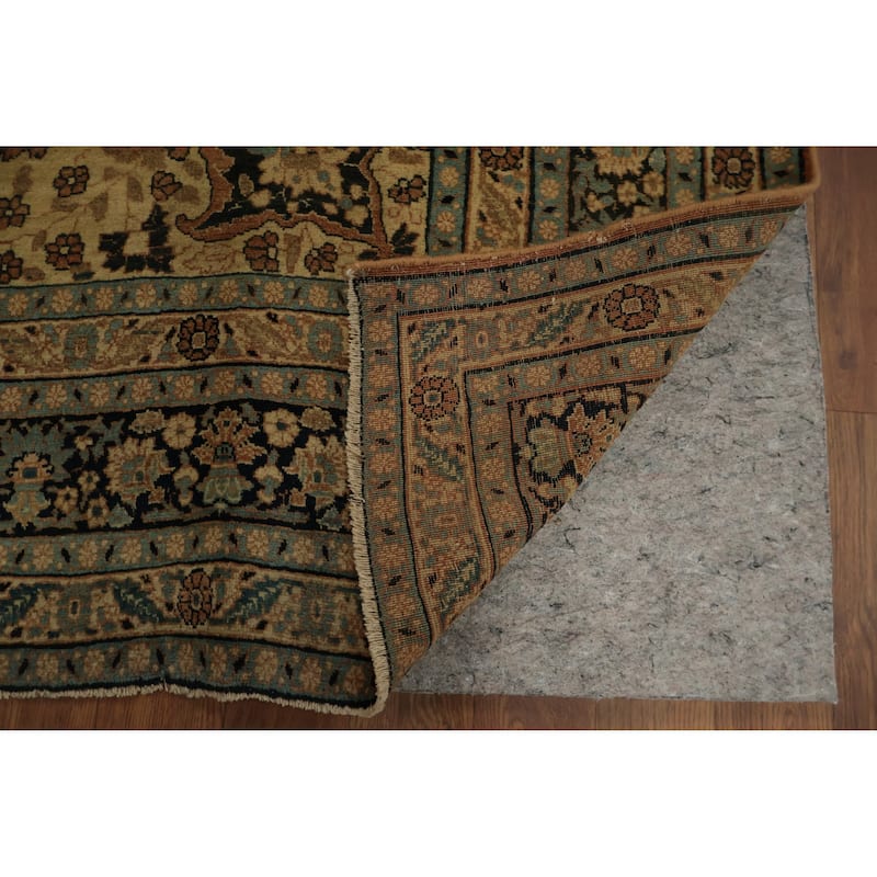 Hand Knotted Oriental 100% Wool Carpet Traditional Floral Oranges & Rust Tabriz (Haj Jalili) Area Rug - 6' 1'' X 4' 5''