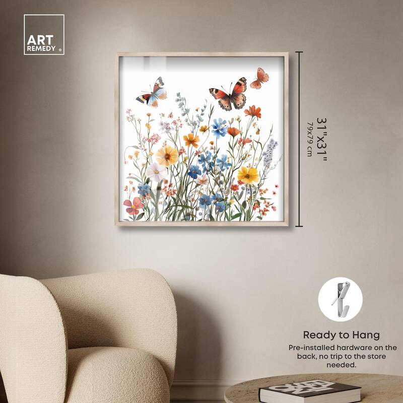Garden of Fluttering Shadowbox by Art Remedy