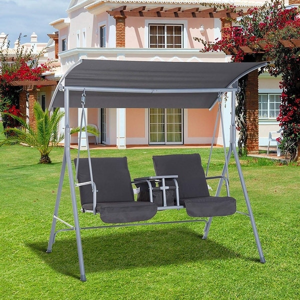 Patio swing shop with table