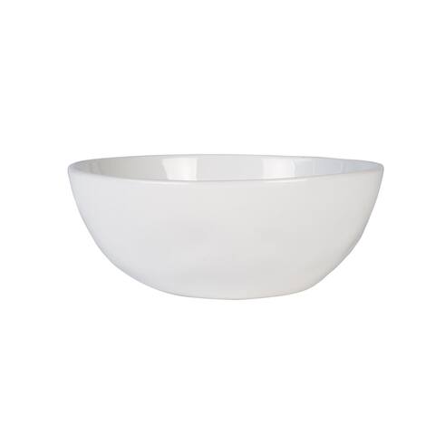 Everyday White by Fitz and Floyd Organic 21 Ounce Soup Cereal Bowls, Set of 4, White - 21 Ounce
