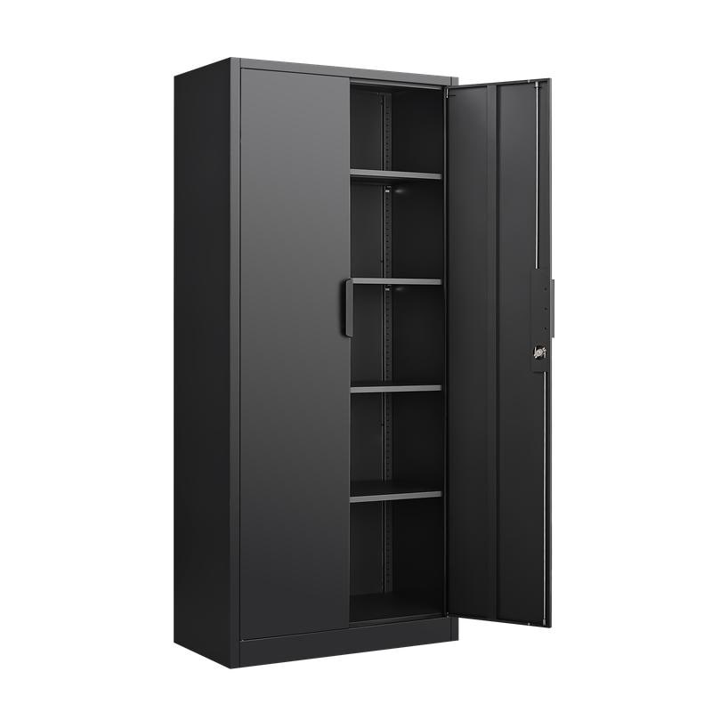 2-Door File Cabinet with Lock, 4 Adjustable Shelves