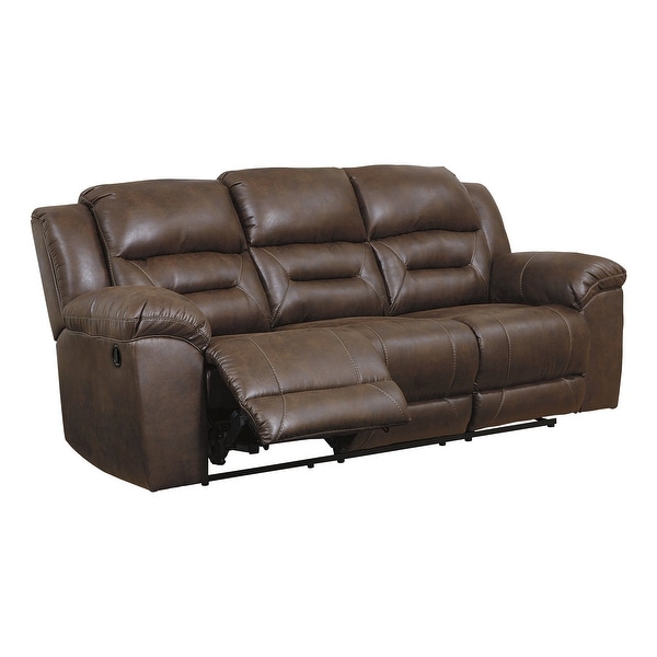 Stoneland Contemporary Reclining Sofa Chocolate On Sale Bed