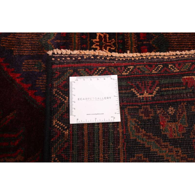 ECARPETGALLERY Hand-knotted Teimani Dark Navy Wool Rug - 3'7 x 6'8