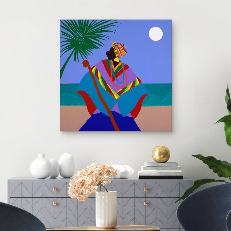 Gullah Geechee Conjure Woman by Synthia SAINT JAMES Canvas Art Print